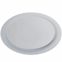 8 In. Trend White Plastic Plates - 10 Ct.