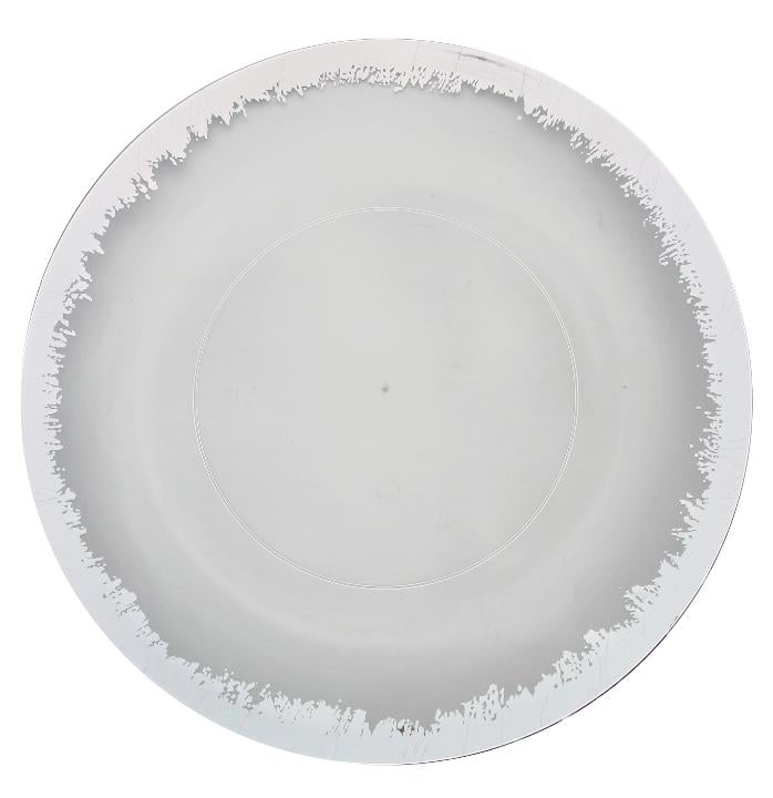 10" Silver Scratched Design Plastic Plates - 10 ct.