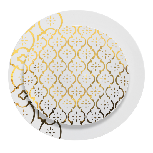 Alternate image of 8 inch. Moroccan Design Plastic Plates - 10 Ct.