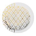 8 inch. Moroccan Design Plastic Plates - 10 Ct.