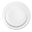 8" Classic Silver Design Plates - 10 ct.