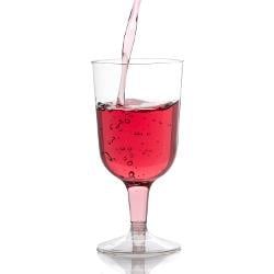 5.5 oz. Clear Plastic Wine Cups - 20 Ct.