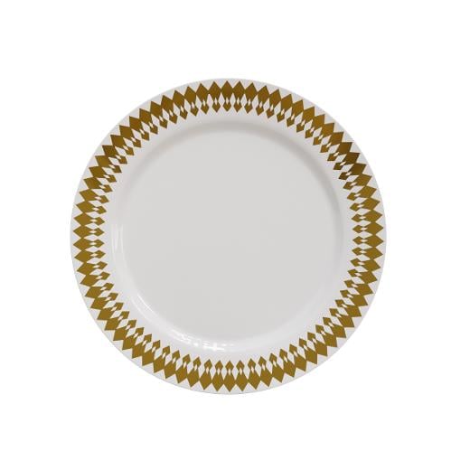 9 In. Gold Brilliance Design Plates - 10 Ct.