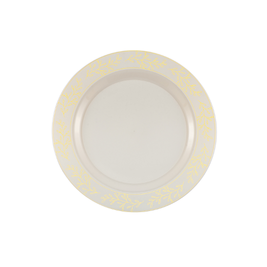Main image of 9 In. Gold Leaf Premium Plates - 10 ct.