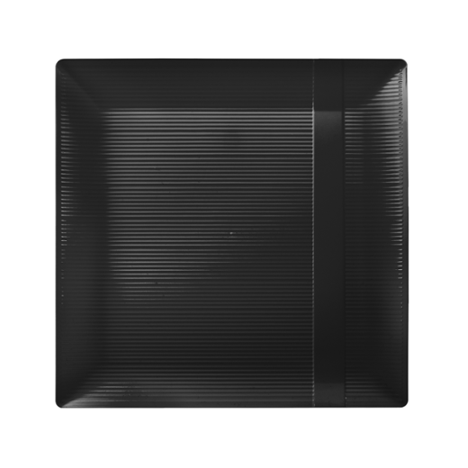 Main image of 9 In. Black Zen Design Square Plates - 10 Ct.