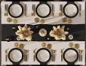 Disposable Black and Glam Dinnerware Set