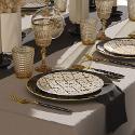 Disposable Black Classic and Moroccan Dinnerware Set