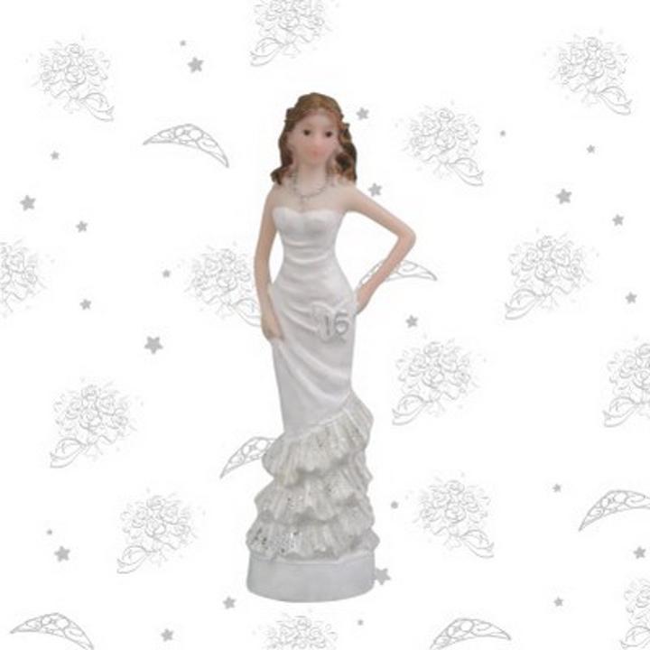 Girl on Fashion White Gown - 16