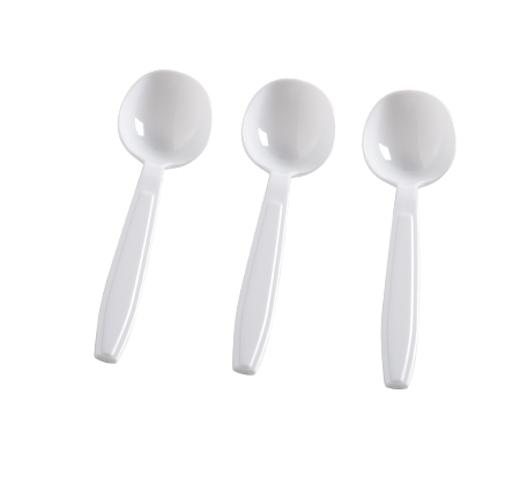 Main image of Heavy Duty White Plastic Soup Spoons - 50 Ct.
