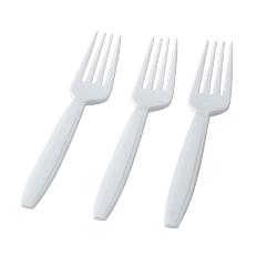 Heavy Duty White Plastic Forks - 50 Ct.