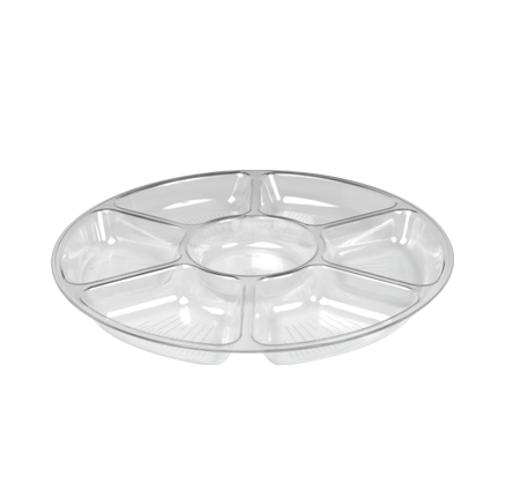 Alternate image of 14in. 7 Compartment Tray - Clear