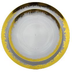 Disposable Gold Scratched Dinnerware