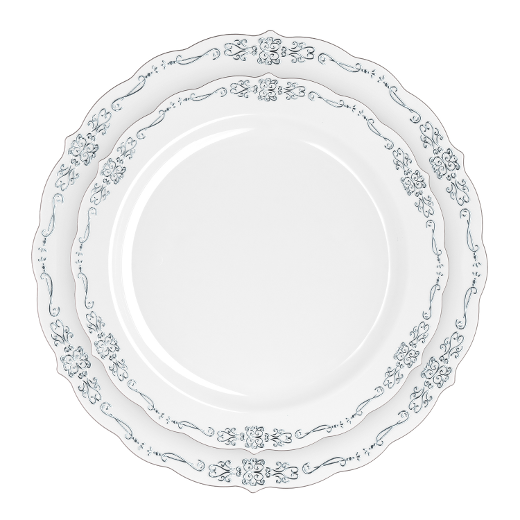 Main image of Gray Victorian Dinnerware Set
