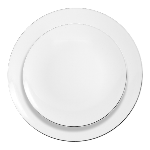 Main image of Disposable Silver Classic Dinnerware Set