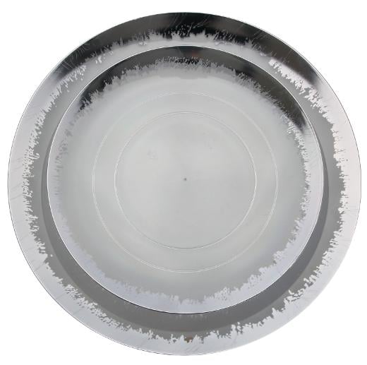 Main image of Disposable Silver Scratched Dinnerware Set