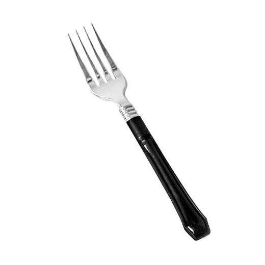 Main image of Reflections Silver & Black Plastic Forks - 20 Ct.