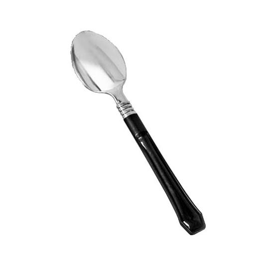 Alternate image of Reflections Silver & Black Plastic Spoons - 20 Ct.
