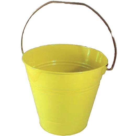 Yellow Decorative Metal Bucket