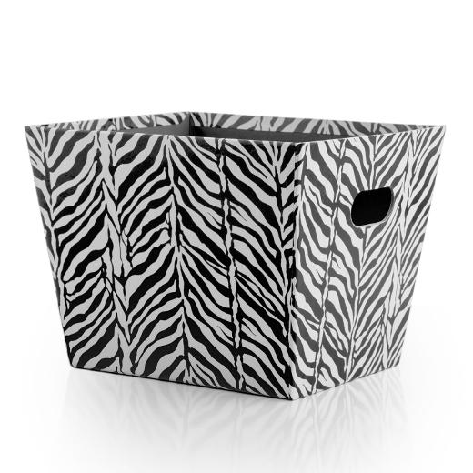 Alternate image of Zebra Print Decorative Basket