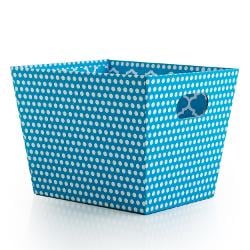 Decorative Basket with Polka Dots-Turquoise