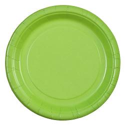 9in. Lime Green Paper Plates (20)
