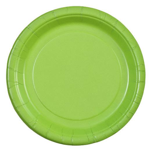 Alternate image of 9in. Lime Green Paper Plates (20)