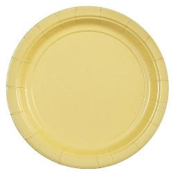7 In. Light Yellow Paper Plates - 20 Ct.