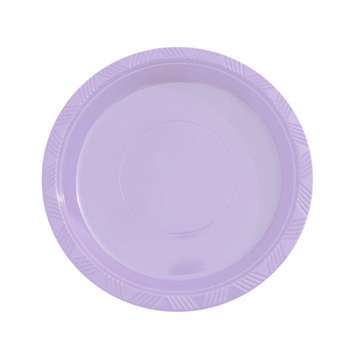 7 In. Lavender Plastic Plates - 15 Ct.