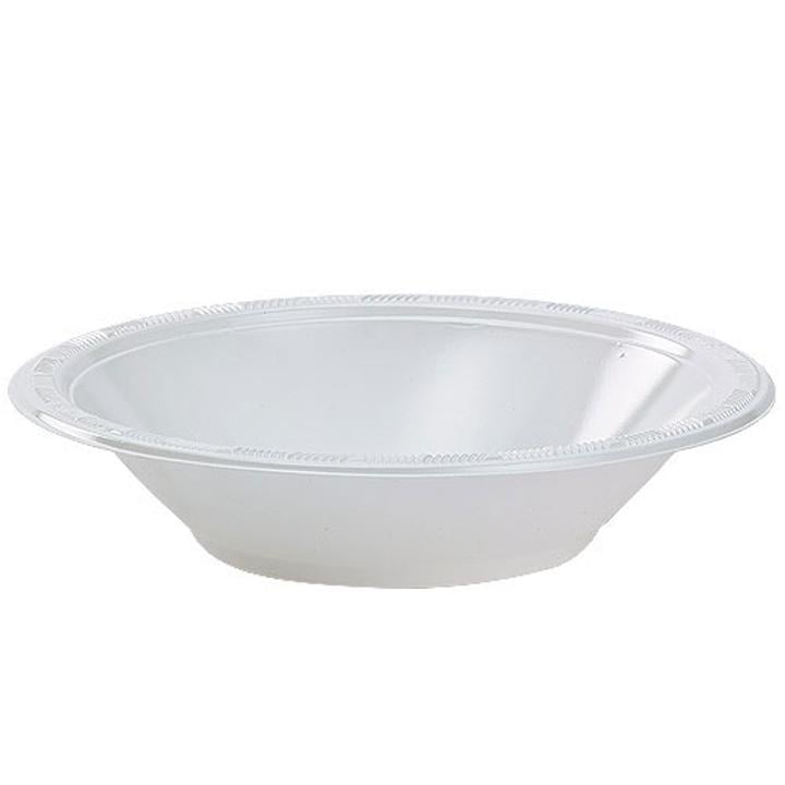 12 Oz. White Plastic Bowls - 12 Ct.