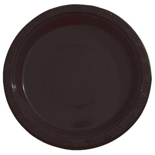 Main image of 7in. Black plastic plates (50)