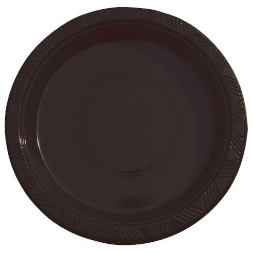 Main image of 7in. Black plastic plates (15)