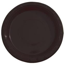 9in. Black plastic plates (50)