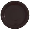 9in. Black plastic plates (10)