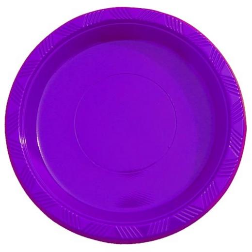 Main image of 7in. Purple plastic plates (15)