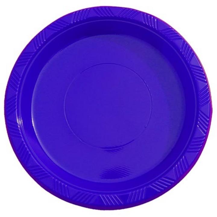 7in. Dark Blue plastic plates (15)