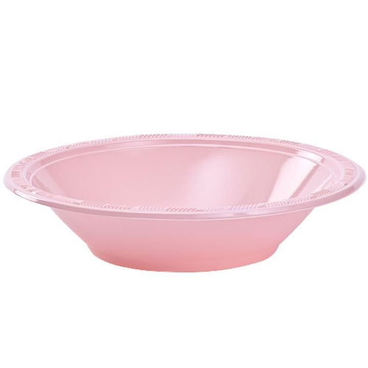 12 Oz. Pink Plastic Bowls - 12 Ct.
