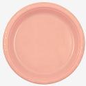 9in. Pink plastic plates (10)
