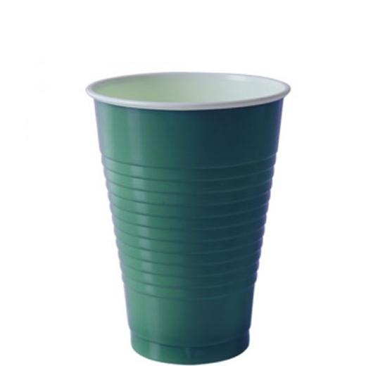 Main image of 12 Oz. Dark Green Plastic Cups - 20 Ct.