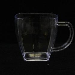 Clear Square Coffee Mugs (8)