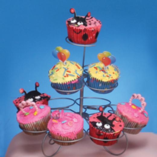 Main image of Silver 3 Tier Cupcake Stand
