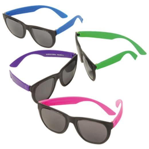 Main image of Neon Rubber Toy Sunglasses - 12 Ct.