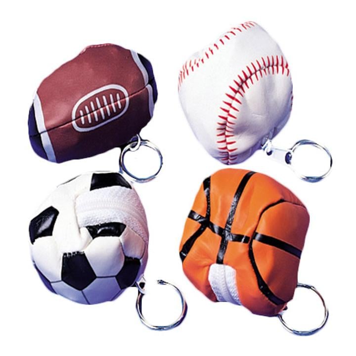 Sports Pouch Keychains - 12 Ct.