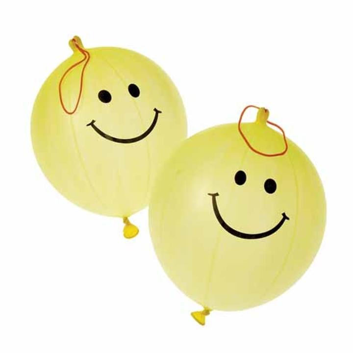Smile Face Punch Balls - 12 Ct.