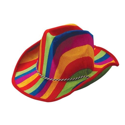 Main image of Rainbow Stripe Cowboy Hat