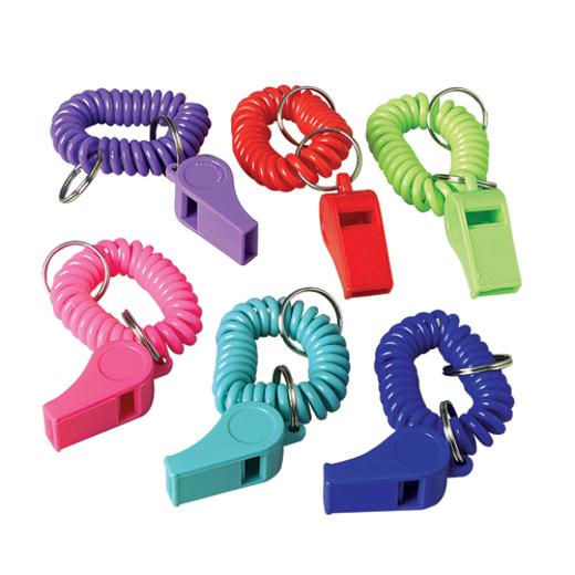 Main image of Bracelet Whistle Keychains - 12 Ct.