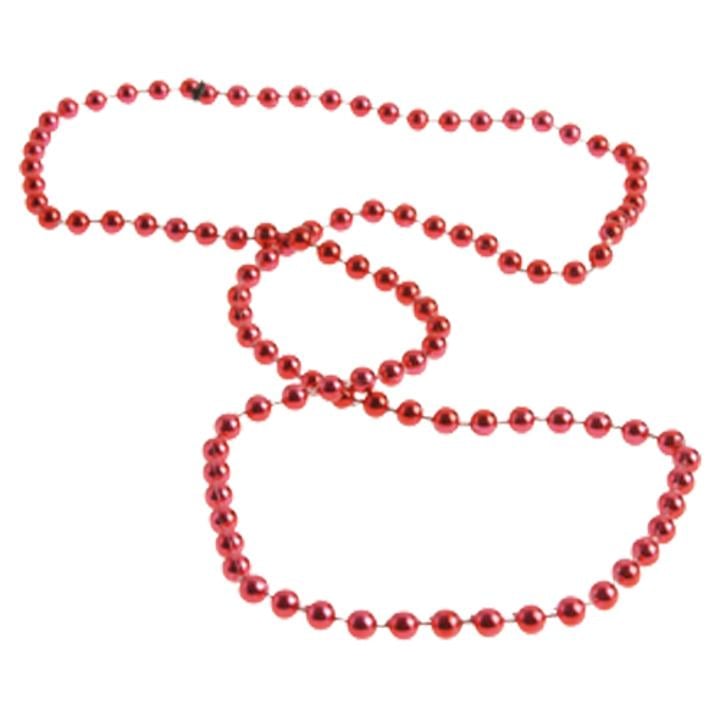 Red Metallic Bead Necklaces - 12 Ct.