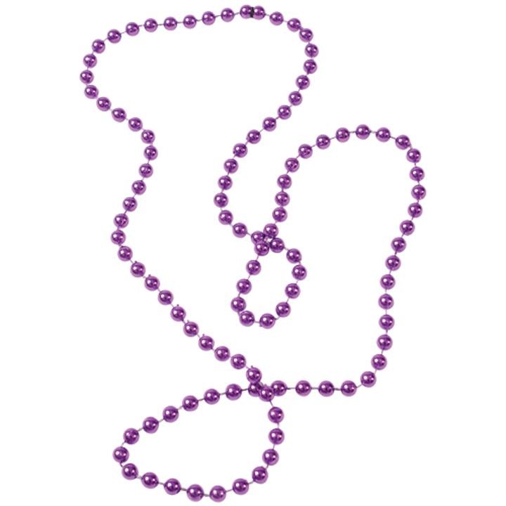 Purple Metallic Bead Necklaces - 12 Ct.