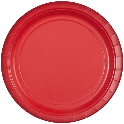 Main image of 7 In. Red Paper Plates - 16 Ct.