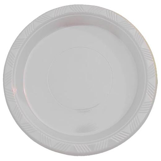 Alternate image of 9in. White plastic plates (100)
