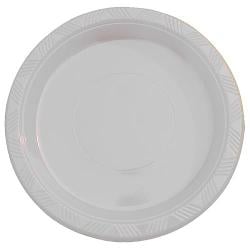 9in. White plastic plates (100)